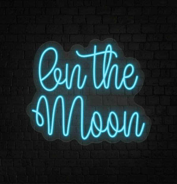 On the Moon Neon Sign