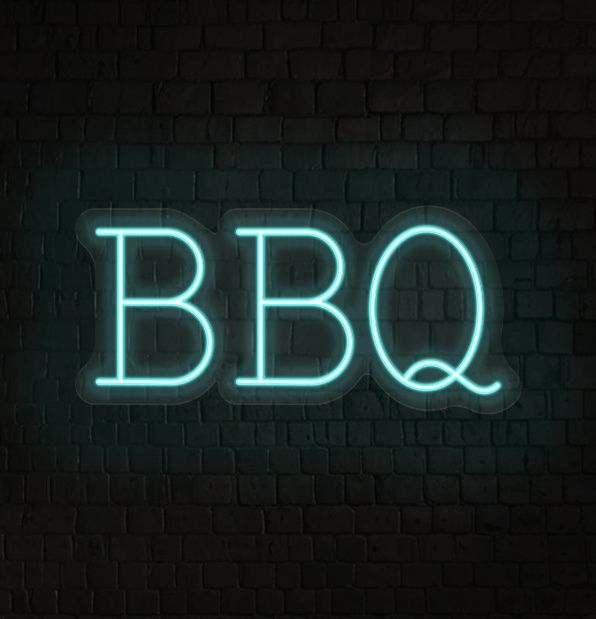 Blocky BBQ Neon Sign
