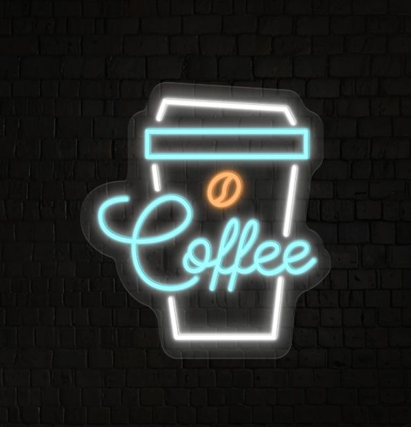 Fancy Coffee Cup Neon Sign