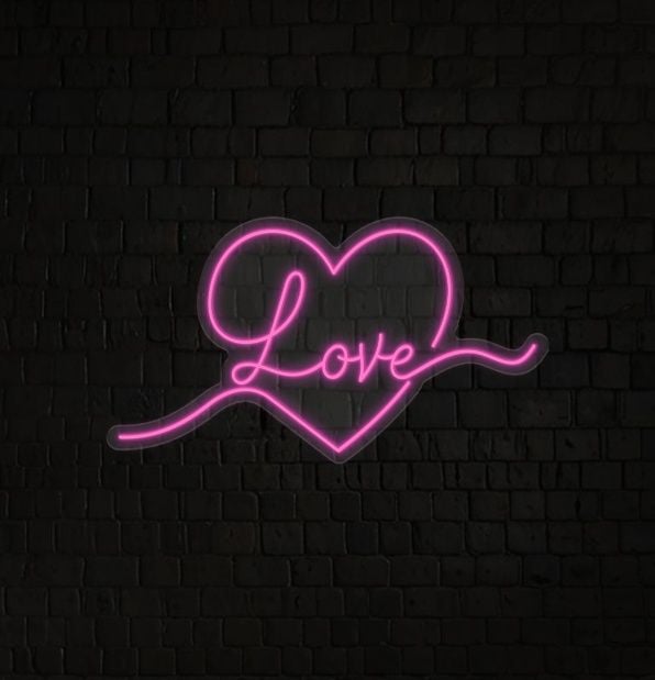 Neon Love Heart Light Up Sign
