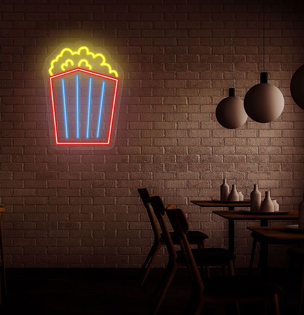 Popcorn LED Neon Sign