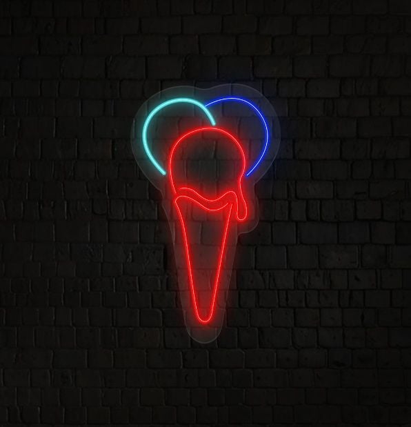 Soft Serve Ice Cream Neon Sign