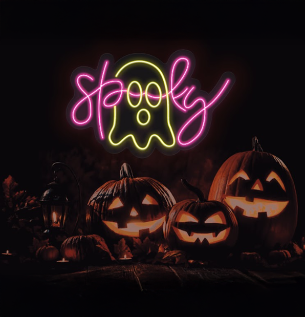Spooky Ghost Neon Sign Halloween Led Light