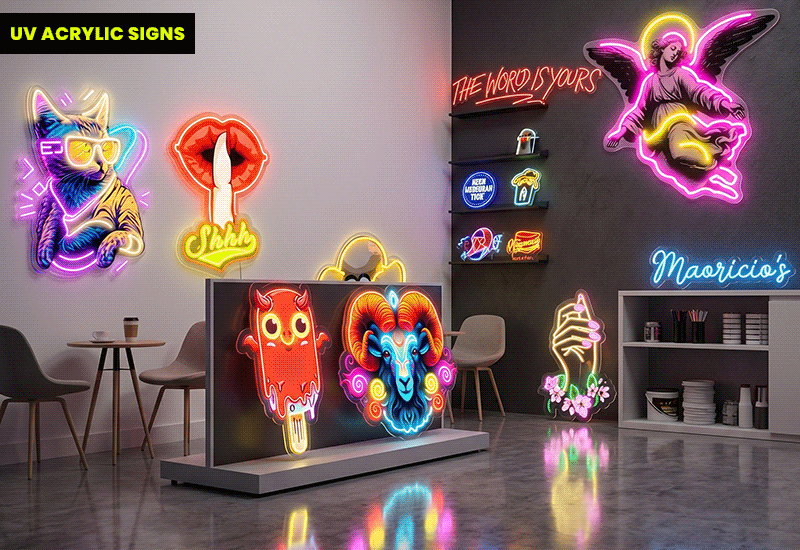 UV Acrylic Neon & Backlit Signs